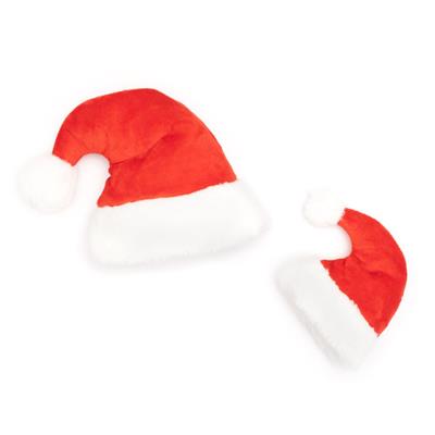 Red and white Santa hat on a white background