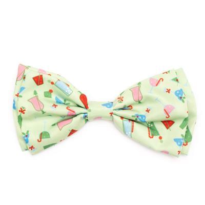 Colorful bow tie with a pattern on a white background
