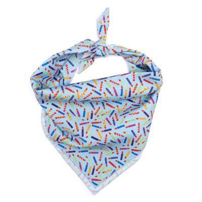 Colorful patterned bandana on a white background