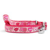 Pink with hearts and bones dog leash