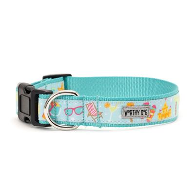 Mint Green Life's a Beach Collar & Leash Collection
