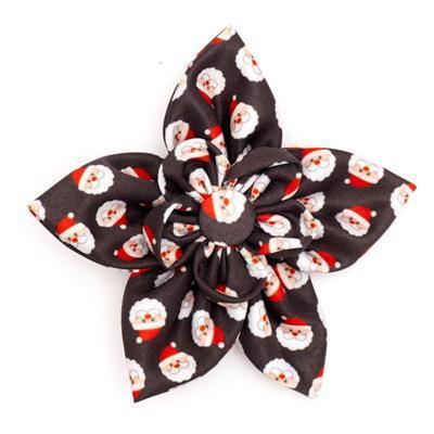 Collar flower with Santa Claus pattern on a white background