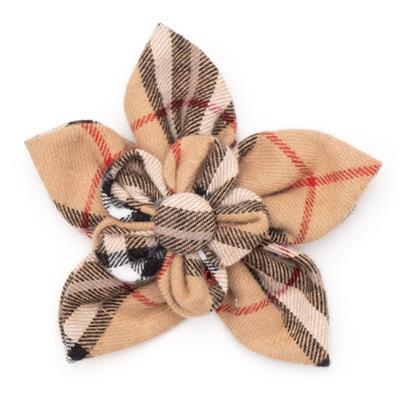 Plaid bow collar accessory on a white background