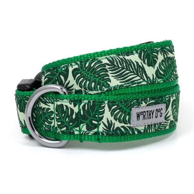 Tropical Leaves Collar & Leash Collection