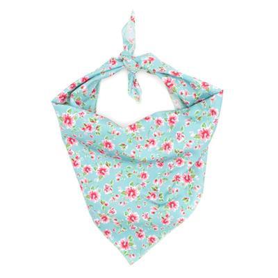 Floral patterned bandana on a white background