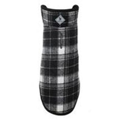 Plaid-patterned dog jacket on a white background