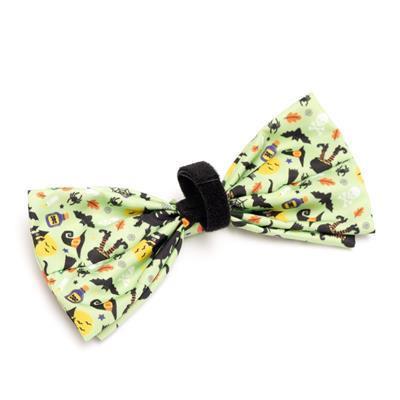 Bow tie with Halloween-themed design on a white background