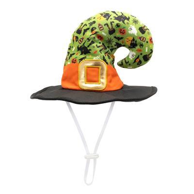 Halloween-themed dog toy with a witch hat design on a white background