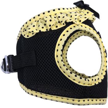 Doggie Design Yellow & Black Polka Dot Choke-Free Dog Harness