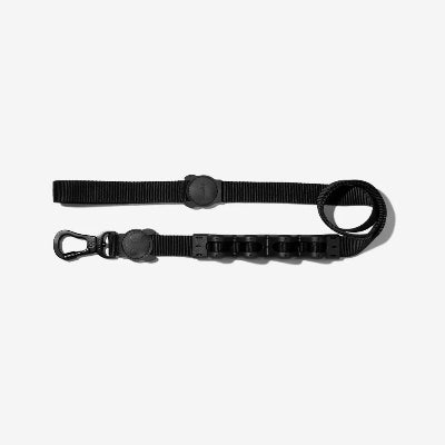 Black dog leash on a white background