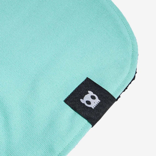 Zee.Dog logo on mint green fabric on white background