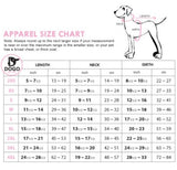 Dogo Dog Shirt Size Chart