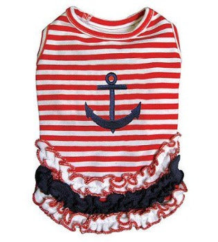 Cute Stripy Sailor Shirt with Ruffles.