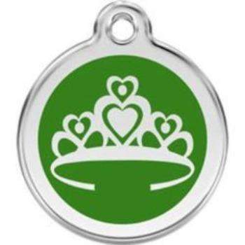 Red Dingo Green Crown Pet ID Tag.