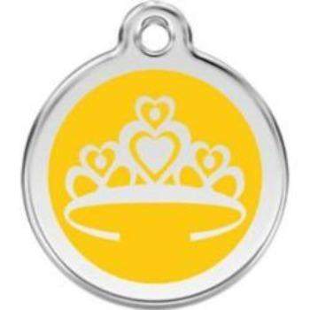 Red Dingo Yellow Crown Pet ID Tag.
