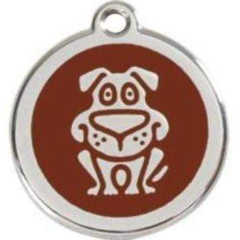 Red Dingo Brown Dog Pet ID Tag.
