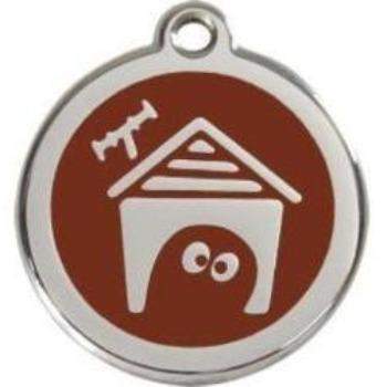 Red Dingo Brown Dog House Pet ID Tag.