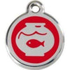 Red Dingo Red Fish Bowl Pet ID Tag.