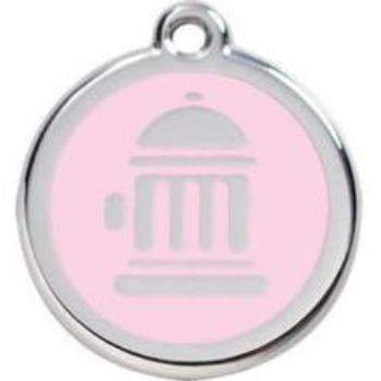 Red Dingo Light Pink Fire Hydrant Pet ID Tag.