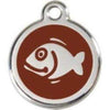 Red Dingo Brown Fish Pet ID Tag.