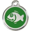 Red Dingo Green Fish Pet ID Tag.
