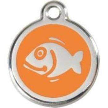 Red Dingo Orange Fish Pet ID Tag.