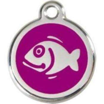 Red Dingo Purple Fish Pet ID Tag.