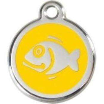 Red Dingo Yellow Fish Pet ID Tag.