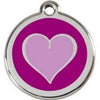 Red Dingo Purple Heart Pet ID Tag.