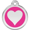 Red Dingo Hot Pink Heart Pet ID Tag.