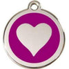 Red Dingo Purple Heart Pet ID Tag.