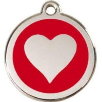 Red Dingo Red Heart Pet ID Tag