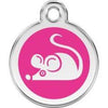 Red Dingo Hot Pink Mouse Pet ID Tag.