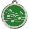 Red Dingo Green Music Pet ID Tag.