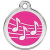 Red Dingo Hot Pink Music Pet ID Tag.