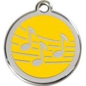 Red Dingo Yellow Music Pet ID Tag.