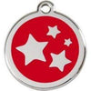 Red Dingo Red Stars Pet ID Tag.