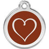 Red Dingo Brown Tribal Heart Pet ID Tag.