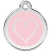 Red Dingo Light Pink Tribal Heart Pet ID Tag.