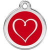 Red Dingo Red Tribal Heart Pet ID Tag.