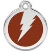 Red Dingo Brown Flash Pet ID Tag.