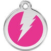 Red Dingo Hot Pink Flash Pet ID Tag.