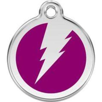Red Dingo Purple Flash Pet ID Tag.