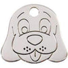 Red Dingo Stainless Steel Dog Face Pet ID Tag.