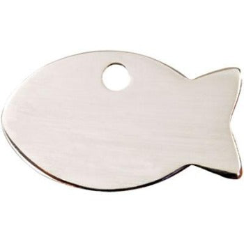Red Dingo Stainless Steel Fish Shape Pet ID Tag.