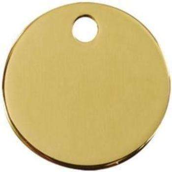 Red Dingo Brass Circle Pet ID Tag.