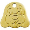 Red Dingo Brass Dog Face Pet ID Tag.