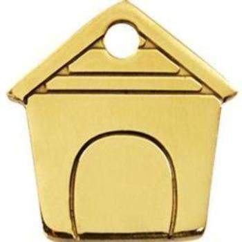 Red Dingo Brass Dog House Pet ID Tag.