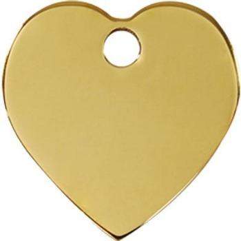 Red Dingo Brass Heart Shape Pet ID Tag.