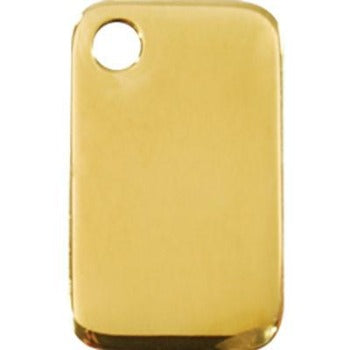 Red Dingo Brass Rectangle Pet ID Tag.
